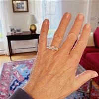 Trellis Three Stone Engagement Ring